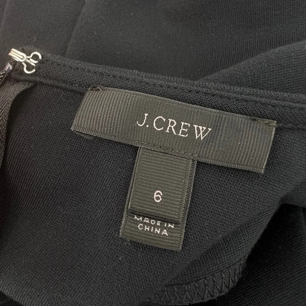 J Crew pleated ponte dress women's size 6 black - Picture 5 of 8